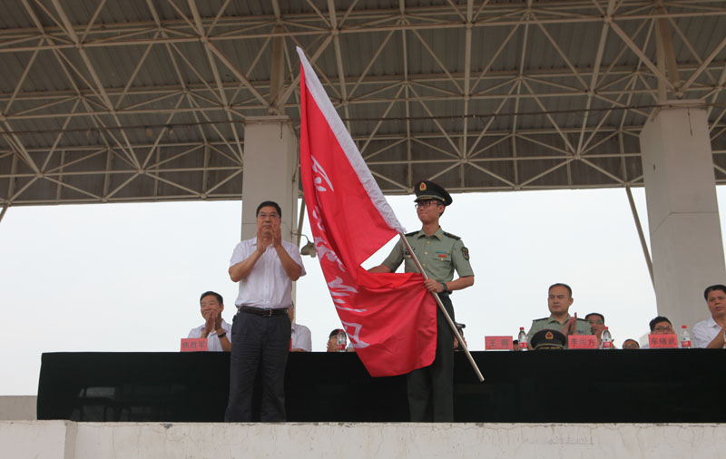 中国人民解放军63785部队技工训练队教导员李闯方讲话   参训部队